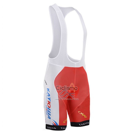 Katusha Ropa Ciclismo Culotte Corto 2015 Mangas Cortas Blanco y Rojo
